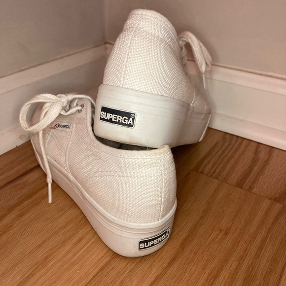 SUPERGA White Platform Sneakers - Picture 5 of 5